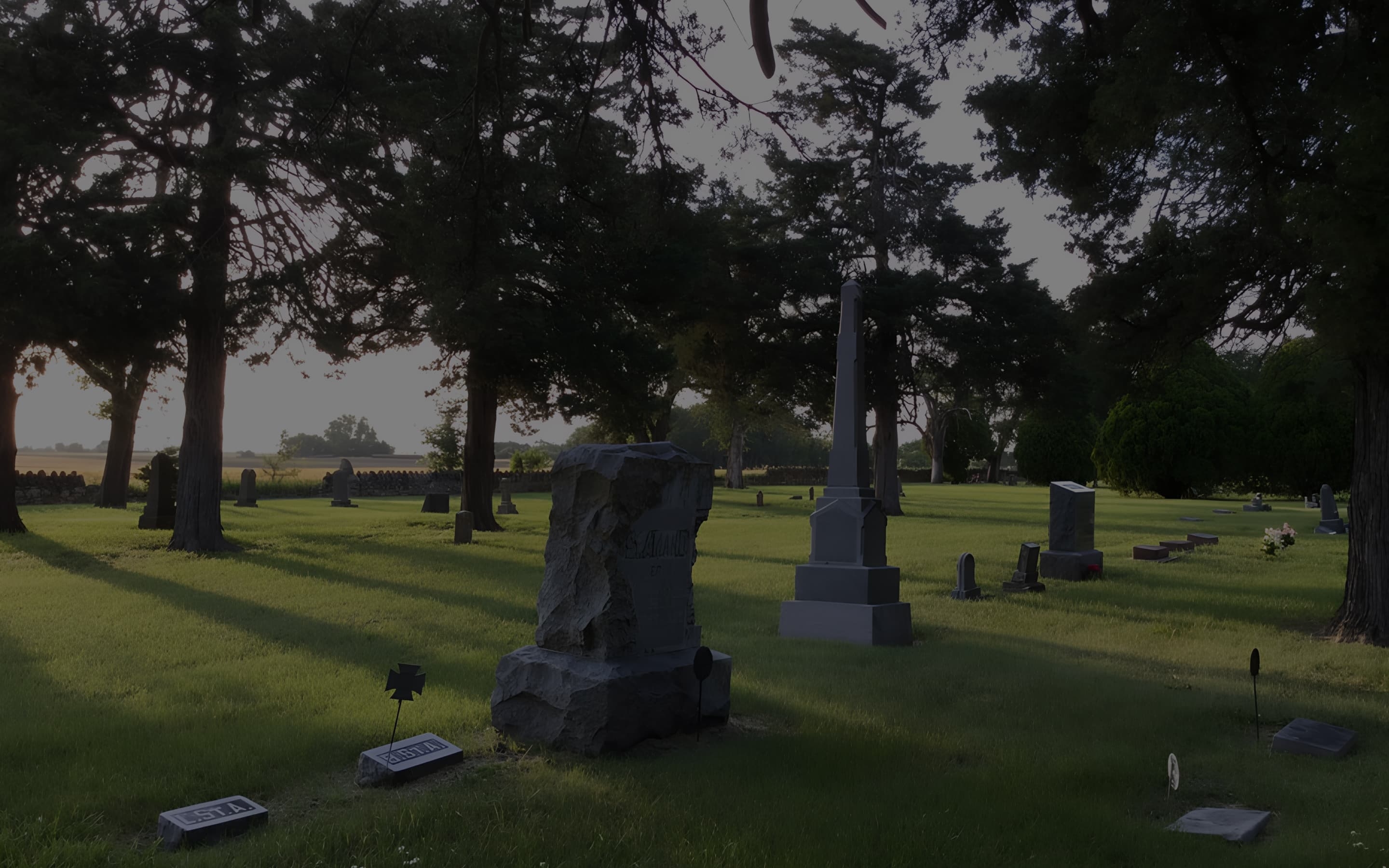 Photo with a view of Sunset Hill Cemetery
