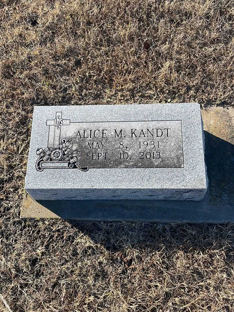 Alice M. Kandt's grave. Photo 3
