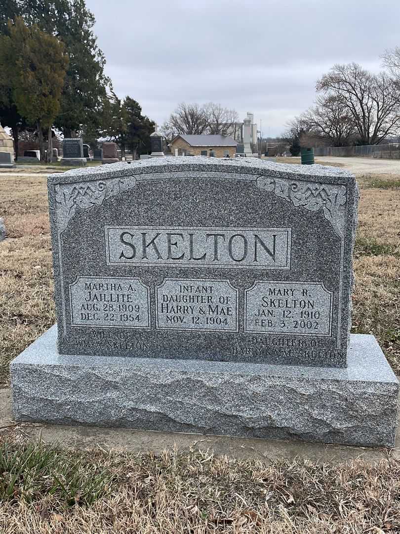 Martha A. Jaillite Skelton's grave. Photo 1