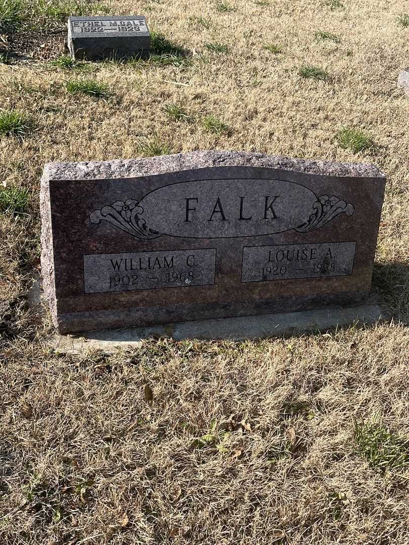 Louise A. Falk's grave. Photo 1