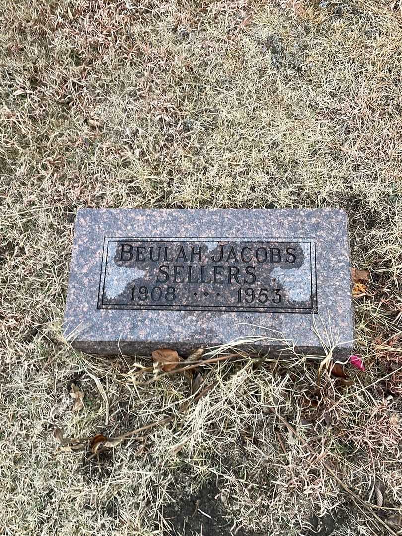 Beulah Jacobs Sellers's grave. Photo 1