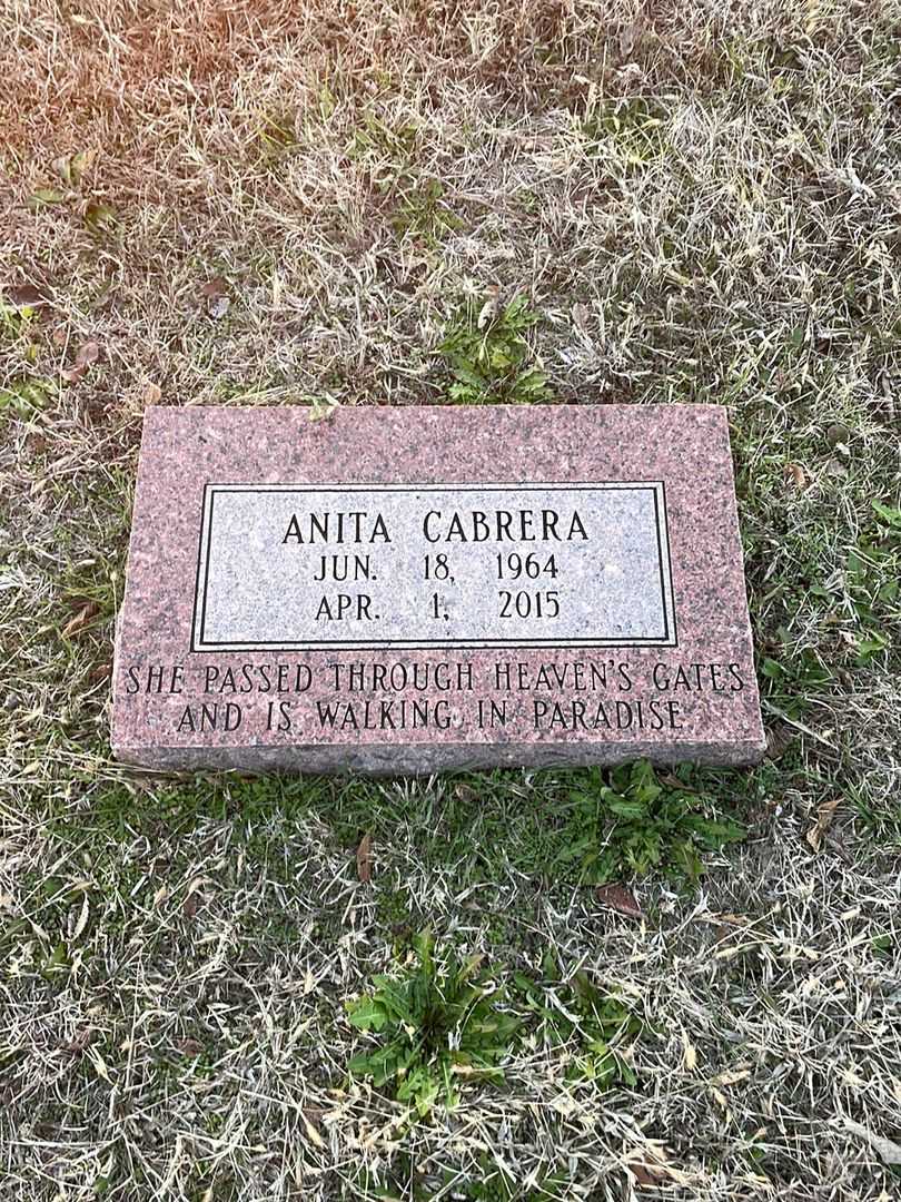 Anita Cabrera's grave. Photo 1