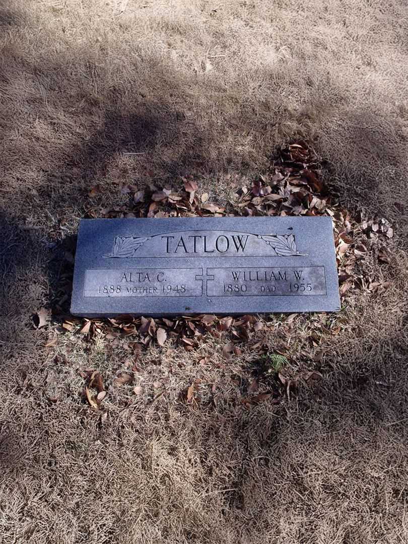 Alta C. Tatlow's grave. Photo 2
