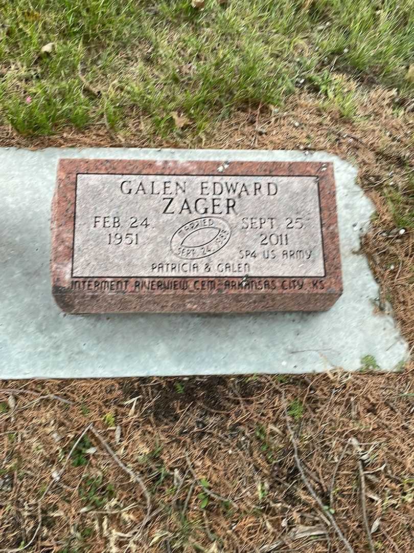 Galen Edward Zager's grave. Photo 1