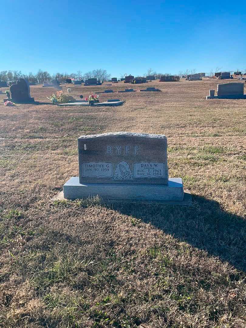 Dava W. Garfield Ryff's grave. Photo 2