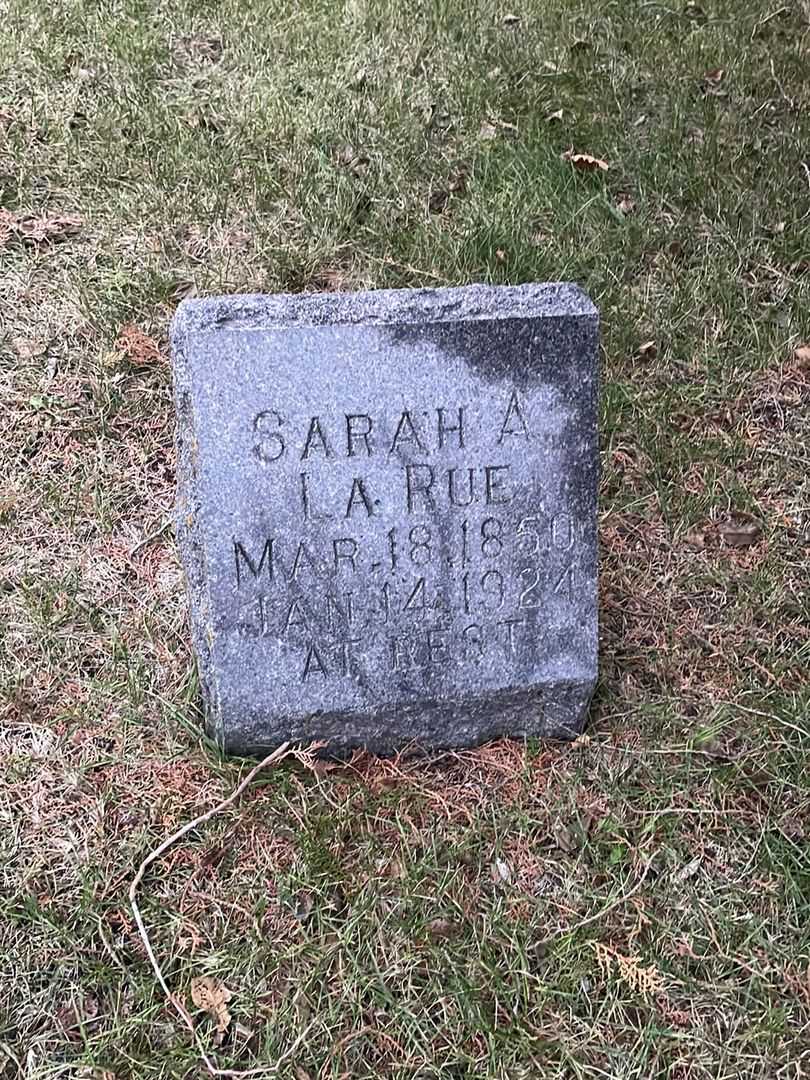 Sarah A. LaRue's grave. Photo 1