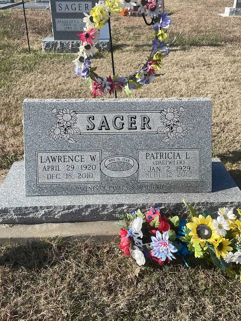 Patricia L. Daetwiler Sager's grave. Photo 1