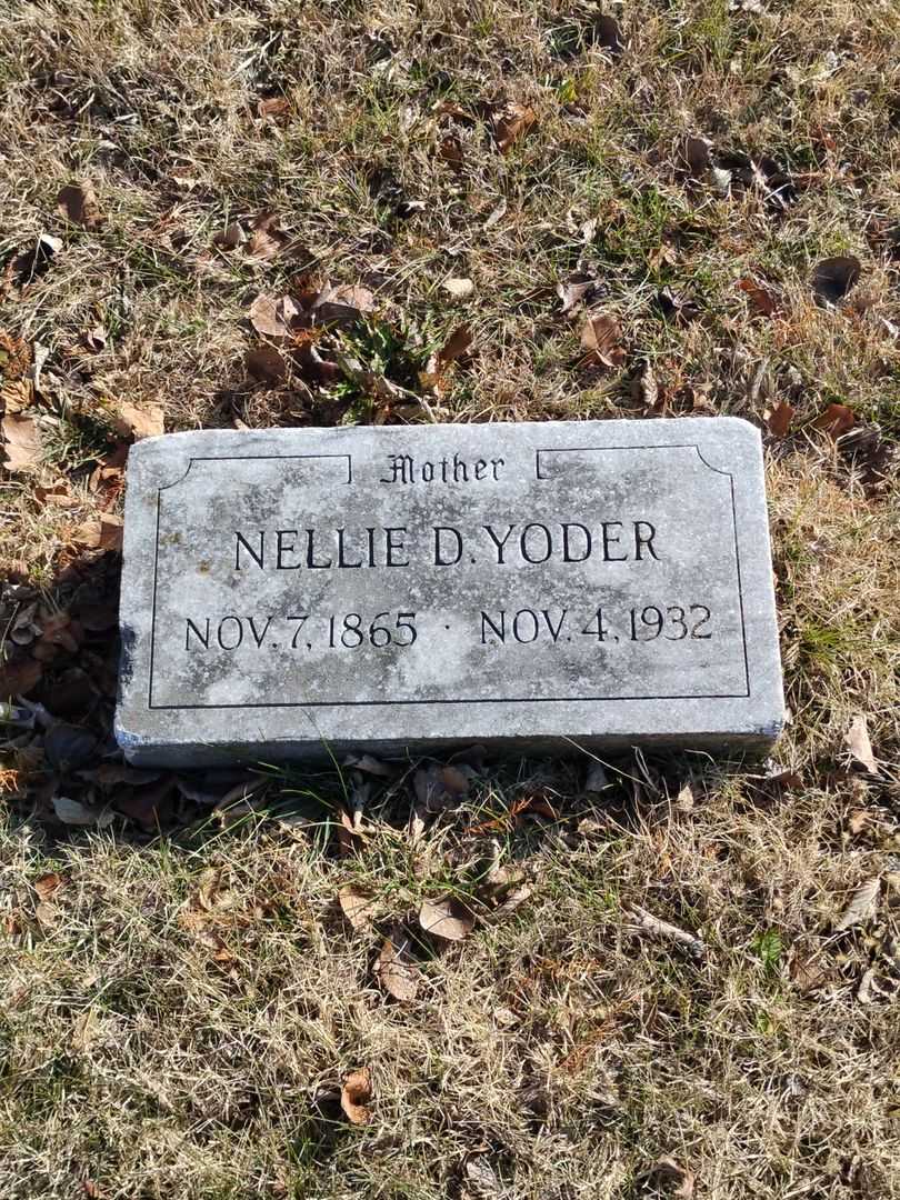 Nellie D. Yoder's grave. Photo 3