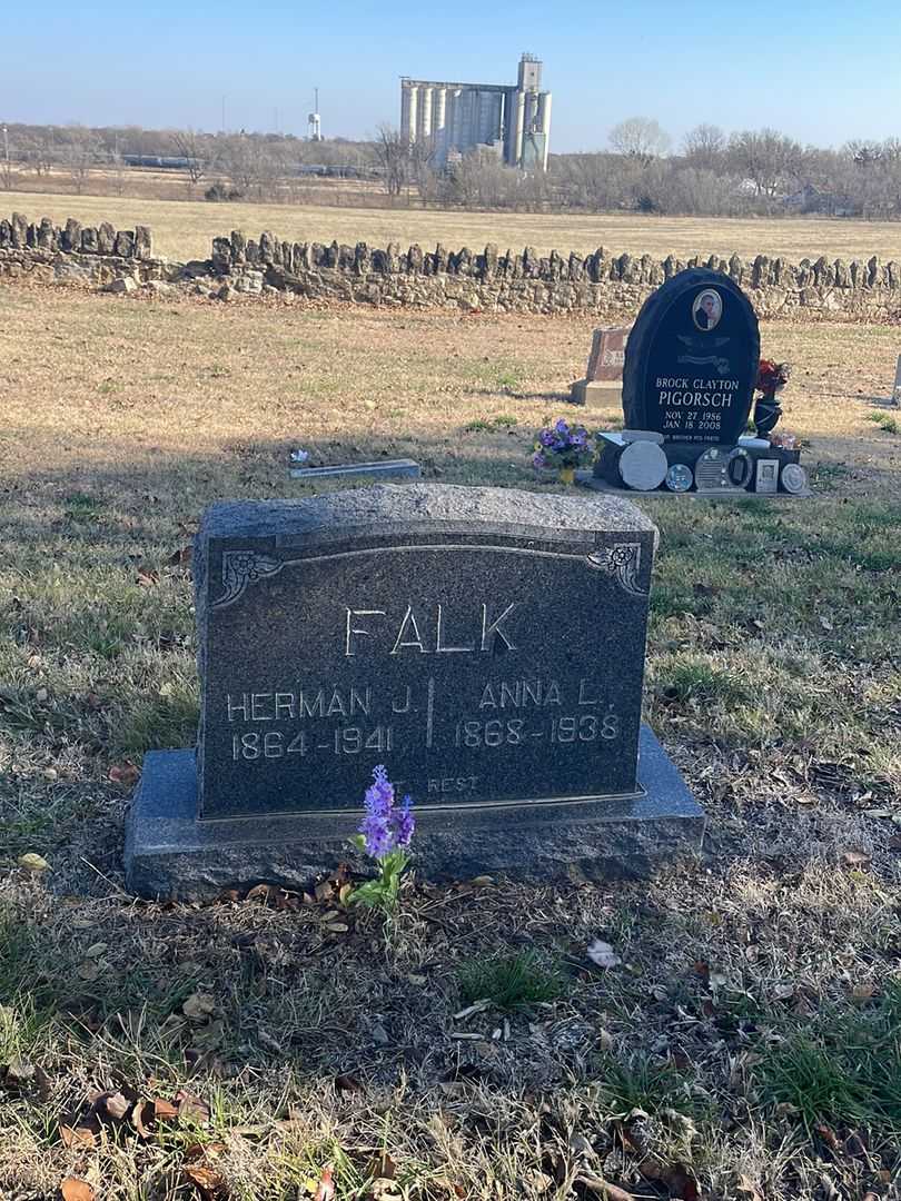 Anna L. Falk's grave. Photo 1
