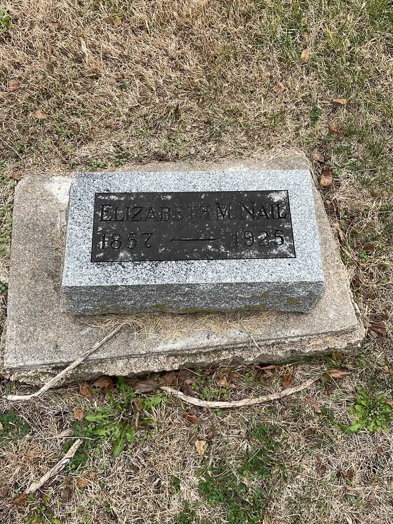 Elizabeth M. Nail's grave. Photo 1
