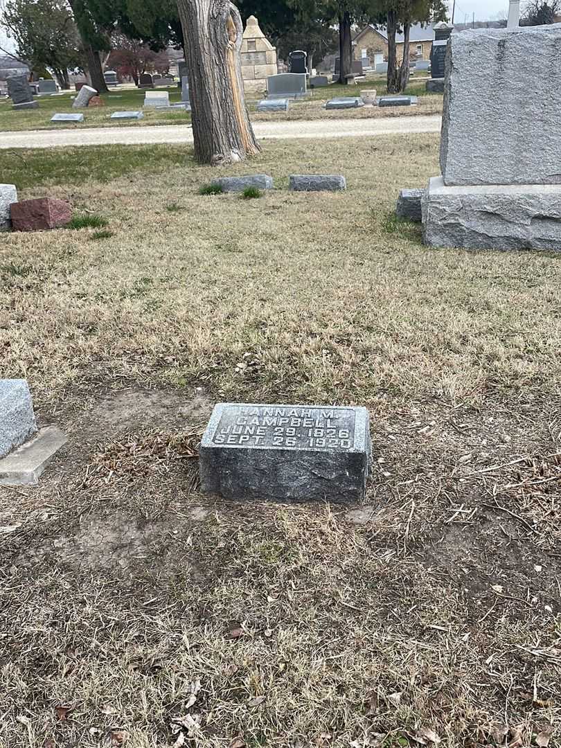 Hannah M. Campbell's grave. Photo 2
