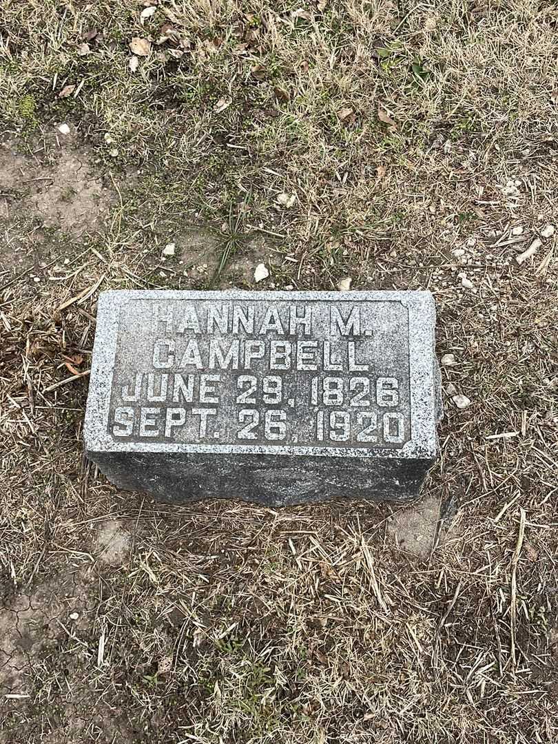 Hannah M. Campbell's grave. Photo 3