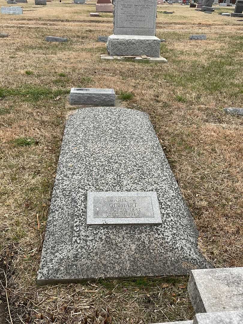 Marie W. Gebhart's grave. Photo 2
