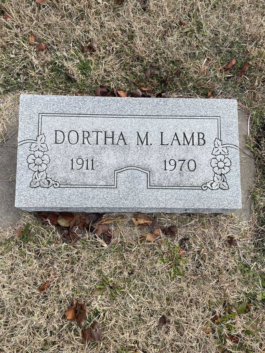 Dortha M. Lamb's grave. Photo 1