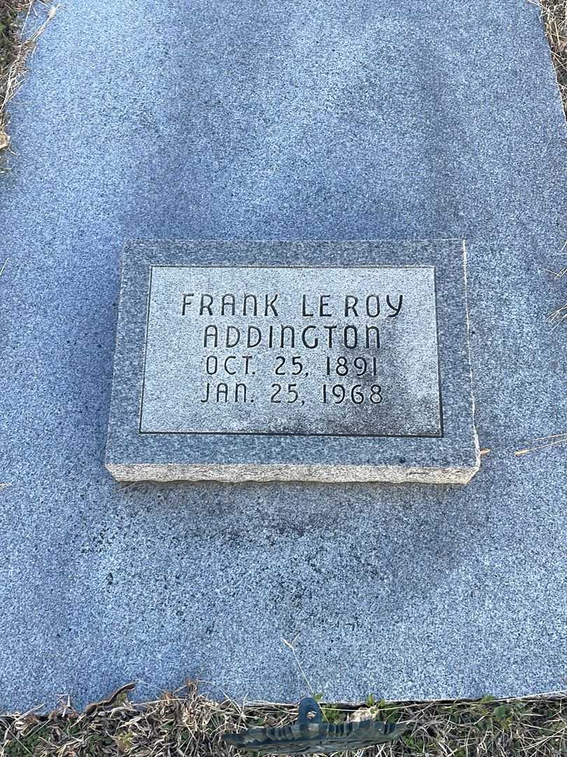 Frank Le Roy Addington's grave. Photo 1