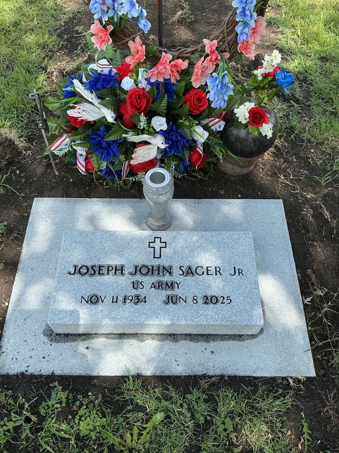 Joseph John Sager Junior's grave