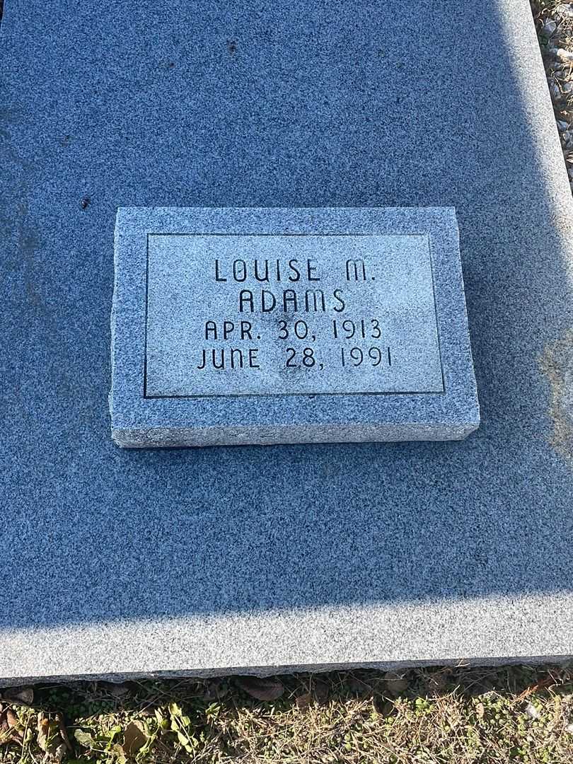 Louise M. Adams's grave. Photo 1